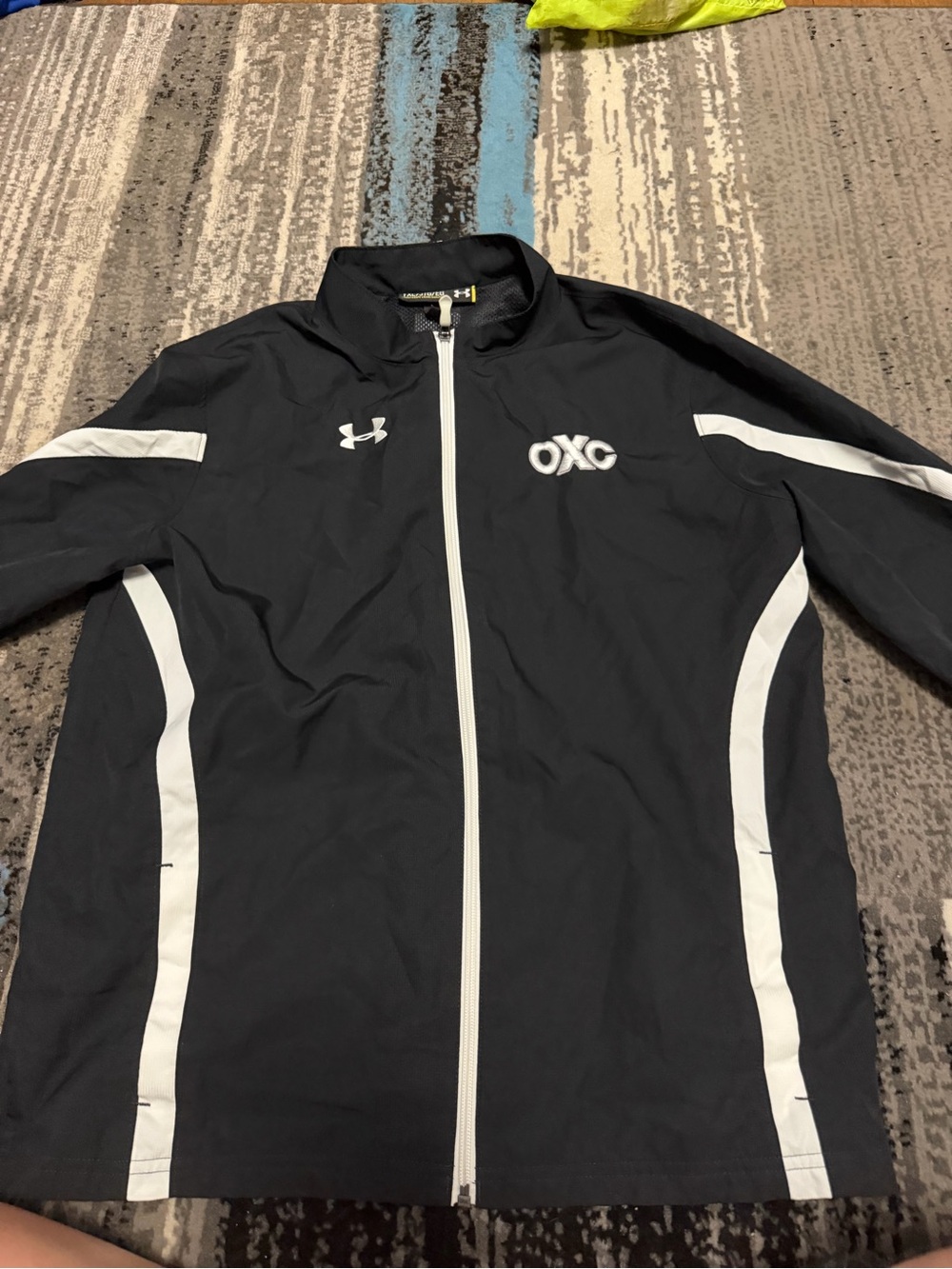 Under Armour Women's Black Full-Zip Jacket with White Accents